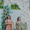 Floral Printed Anarkali Kurta Pant Set with Dupatta