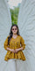 Mustard Yellow Handblock Printed Cotton Peplum Top