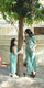 Sea Green Leaf Embroidered Co-ord Set For girls & women