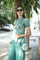 Sea Green Leaf Embroidered Co-ord Set For girls & women