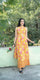 Yellow Floral Printed Sleeveles Kurti With Straight Pants For Women