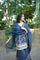 Elegant Blue Floral Printed Kurti Set With Dupatta