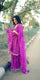 Royal Purple Bandhani Kurti Set With Flared Palazoo & Dupatta