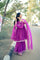 Royal Purple Bandhani Kurti Set With Flared Palazoo & Dupatta