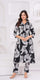 Black & White Rose Bloom Kurta Pant Set – DhagaTales