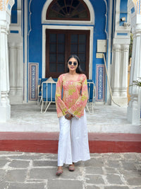 Amber Mosaic Print Kurti – Cotton, Back Dori