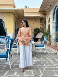 Amber Mosaic Print Kurti – Cotton, Back Dori