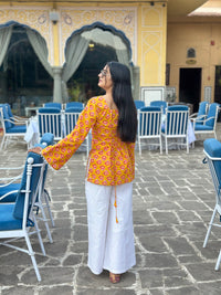 Mustard Buti Cotton Kurti – Back Dori