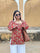 Deep Red Floral Cotton Kurti – Back Dori