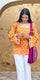 Golden Bloom Floral Cotton Kurti – Back Dori