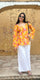 Yellow Pink Floral Cotton Kurti – Back Dori