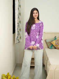 Roselle Bloom Cotton Top – Lavender