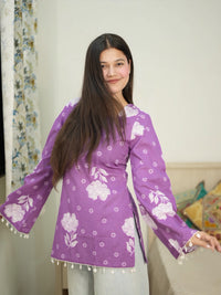 Roselle Bloom Cotton Top – Lavender