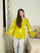 Roselle Bloom Cotton Top – Lime Green