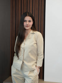 Ivory Poplin Co-ord Set