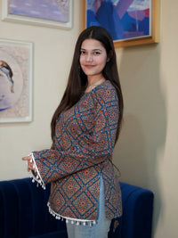 Indigo Block Print Cotton Kurti