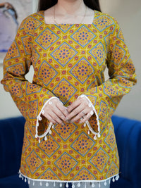 Rustic Bloom Cotton Kurti