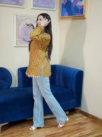 Rustic Bloom Cotton Kurti