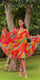 Multicolor Flared Bohemian Dress with Layered Ruffles & Puff Sleeves
