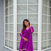 Purple Bandhani Printed Sharara Set with Gota Patti Detailing