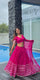 Fuchsia Pink Bandhani Lehenga Choli with Gota Patti Border