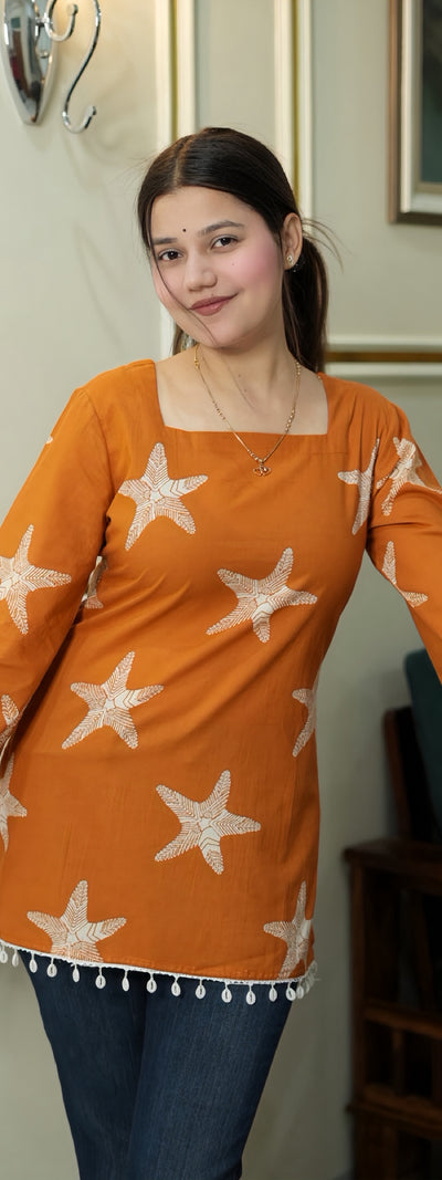 Elegant Motif Cotton Kurti