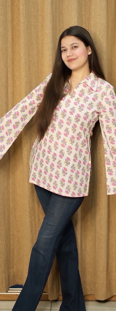 Artisan Stripe Cotton Kurti