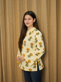 Boho Leaf Cotton Kurti