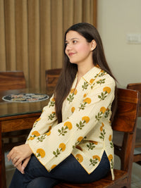Boho Leaf Cotton Kurti