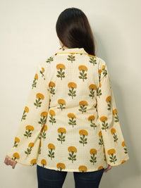 Boho Leaf Cotton Kurti