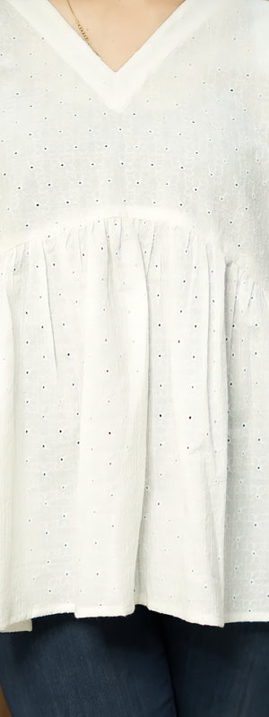 Pearl White Cotton Dress