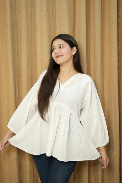 Pearl White Cotton Dress