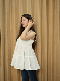 Snow Bloom Cotton Dress