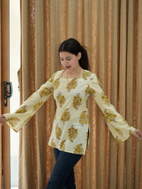 Floral Grace Cotton Kurti