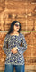 Cotton Corset Back Kurti Top-Boho Printed Square Neck Tunic
