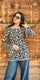 Cotton Corset Back Kurti Top-Boho Printed Square Neck Tunic