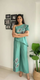 Sea Green One Shoulder Cotton Cord Set