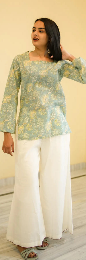 Sage Garden Premium Cotton Full Sleeve Short Top