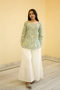 Sage Garden Premium Cotton Full Sleeve Short Top