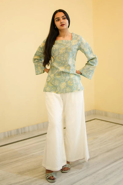 Sage Garden Premium Cotton Full Sleeve Short Top