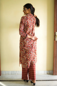 Rust Foliage Straight Kurta 2-Piece Set