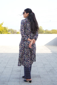 Midnight Vine Straight Kurta 2-Piece Set