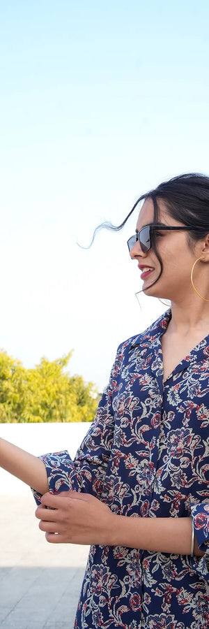 Midnight Vine Straight Kurta 2-Piece Set