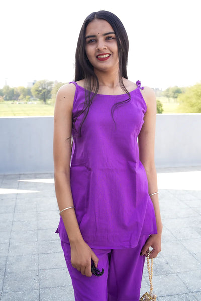 Ultraviolet Sleeveless Flare 2-Piece Set