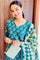 Teal Buti Straight Kurta 3-Piece Set