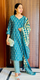Teal Buti Straight Kurta 3-Piece Set