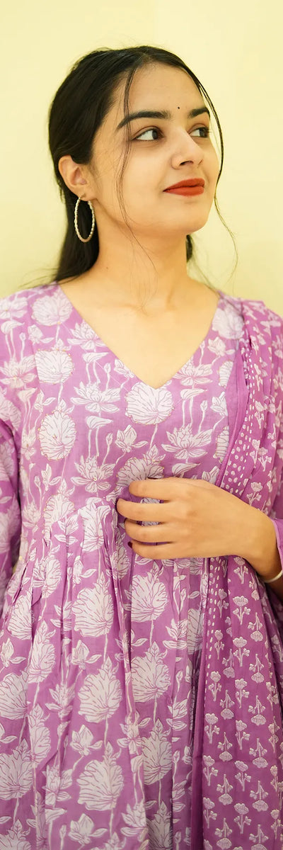 Lavender Haze 3-Piece Kurti Set