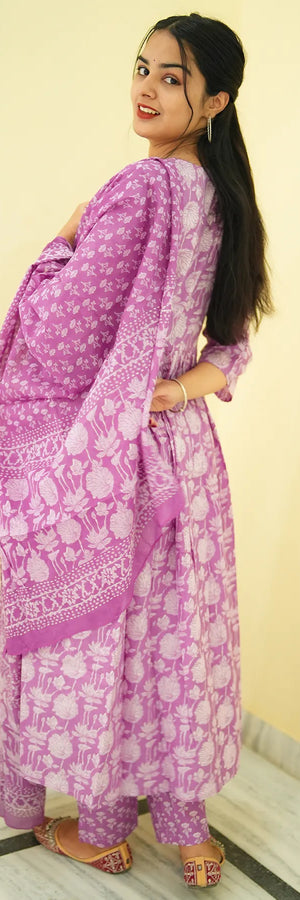 Lavender Haze 3-Piece Kurti Set