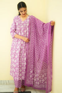 Lavender Haze 3-Piece Kurti Set