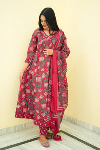 Ruby Rose Angrakha 3-Piece Kurta Set